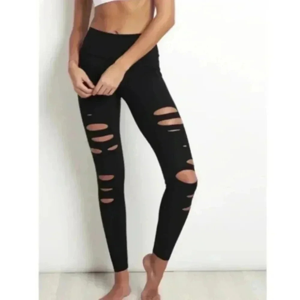 Alo Yoga Ripped Warrior Leggings - Picture 3 of 14